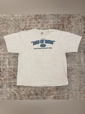 VTG Alstyle Dad of Dads Graphic Tee XXL Gray Y2K 2000